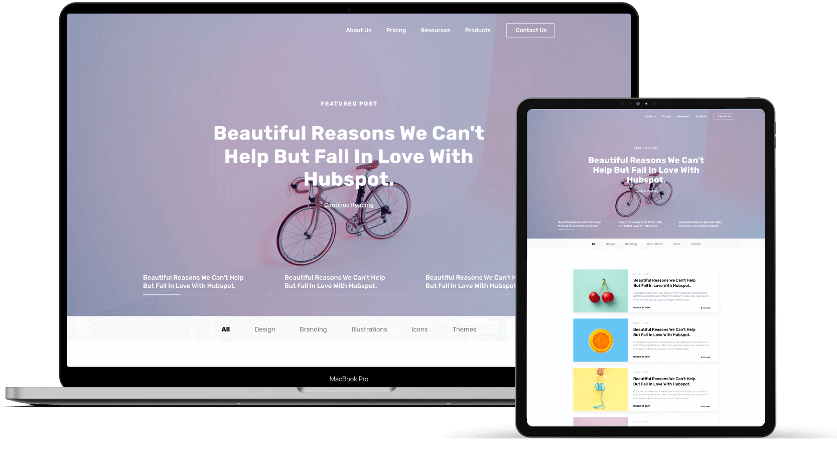 3 Image One Column Blog